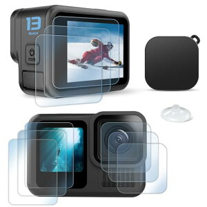 Go Pro Hero 13 Black �t�B���� �ی�t�B���� �����K���X �K���X�t�B���� �A���`�X�N���b�` ���C����ʗp3�� + �T�u��ʗp3��+LED�ی�t�B����3��+�V���R�������Y�ی�J�o�[1�� [9���Z�b�g] ��������