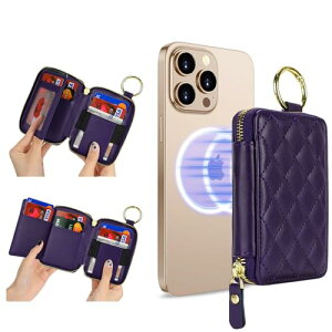 �J�[�h�P�[�X magsafe �J�[�h���� �X�^���h�@�\ �W�b�p�[ ���K���� �����O�t�� 7���J�[�h���[�\ iPhone 16 Pro Max / 16 Pro / 16 Plus / 16 iPhone 15 / 14 / 13 / 12�V���[�Y�Ή�-�_�[�N�p�[�v�� ��������