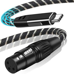 USB C �}�C�N�P�[�u�� 3M Type-c to XLR ���X �}�C�N�^���P�[�u�� �A���o�����X�ڑ� �i�C�����҂� ���ϋv�� �N���A�ȉ��� ���L���݊��� �}�C�N / �X�s�[�J�[ / �R���\�[�� / �A���v / ���̑��̃��R�[