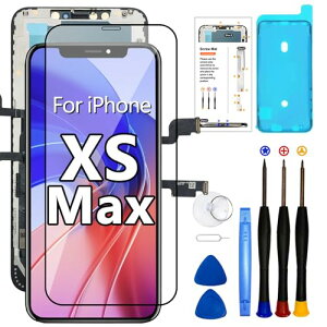 iPhone Xs Max LCD �t���p�l�� ��� �����C�� �t��HD LCD�f�B�X�v���C�^�b�`�X�N���[���A�Z���u�� �݊����̂���iPhone Xs Max�t���p�l�������C�� +�����e�i���X�L�b�g�H��t���� (6.5�C���`) ��������