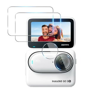 Insta360 Go 3S �K���X�t�B���� 2��+ �J�����t�B���� 2�� �C���X�^360GO3S�t�B�����t���ی�t�B���� �����K���X �����Y�ی�t�B���� 9H�d�x �S�ʕی� �ϏՌ� ��U�h�~ �����ߗ� �����^ �w��F�؎���