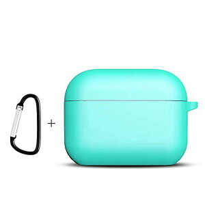 AirPods Pro �P�[�X �J�o�[ �V���R�� �ی�P�[�X �C���z�� ���[�P�[�X �L�Y�h�~ �ϏՌ� �J���r�i�t�� ���������܂܏[�d ���� AirPods Pro Case Silicone Protective Cover (Cyan) ��������