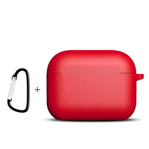 AirPods Pro �P�[�X �J�o�[ �V���R�� �ی�P�[�X �C���z�� ���[�P�[�X �L�Y�h�~ �ϏՌ� �J���r�i�t�� ���������܂܏[�d ���� AirPods Pro Case Silicone Protective Cover (Red) ��������