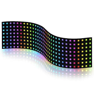 WS2812B ECO RGB�������C���[ 8X32cm 265�s�N�Z�� LED�}�g���b�N�X�p�l�� 5050SMD �f�W�^���t���L�V�u�� �ʂɃA�h���X�w��\ �t���J���[LED�p�l�� DC5V