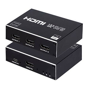 HDMI ���z�� �Z���N�^�[ 1����3�o�� HDMI �X�v���b�^�[ 1x3�����o�� �A�_�v�^�[ 1.4 3D 4K PC Xbox PS4 Fire TV Stick Apple TV�p