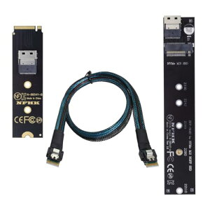 M.2 NVME NGFF M-Key SSD �I�X - ���X �����P�[�u�� 40cm SFF-8654 �R�l�N�^�A�_�v�^�[�t�� ���C���{�[�h SSD 2280 / 22110�p ��������