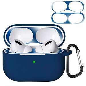 AirPods Pro2 �P�[�X [�_�X�g�K�[�h�t��] AirPods Pro 2 ���ɔ� �V���R���P�[�X �h�o �ϏՌ� �A�b�v���C���z�� �ی�P�[�X �J���r�i�t�� AirPods Pro2 �ی�P�[�X (�u���[) ��������