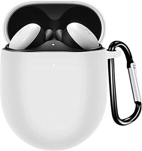 Google Pixel Buds Pro �P�[�X �S�� �ی�J�o�[ �V���R���P�[�X [�J���r�i�t��] �y�� �h�o �ϏՌ� �����[�d�\ �S�ʕی� �L�Y�h�~ �����h�~ Google Pixel Buds Pro (�z���C�g) ��������