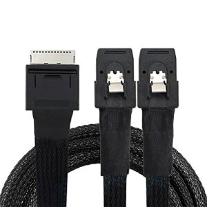 50cm OCuLink PCIe PCI Express SFF-8611 8 x 8�`���l������f���A��SFF-8087 4 x SSD�f�[�^�A�N�e�B�u�P�[�u��