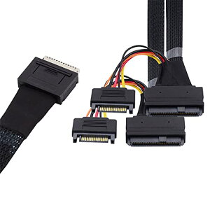 OCuLink PCIe PCI Express SFF-8611 8 x 8�`���l������f���A��SFF-8639 U.2 4 x SSD�f�[�^�A�N�e�B�u�P�[�u�� �P�[�u�� 50cm