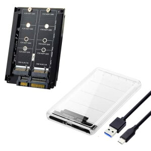 M.2 NGFF SATA SSD 2�C��1�R���{JBOD�A�_�v�^�[ 2.5�C���`USB C�n�[�h�h���C�u�G���N���[�W���t��