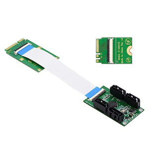 Mini PCI-E&A+E-Key ���� 4 �� SATA3.0 6Gbps �n�[�h�h���C�u�g���J�[�h �P�[�u�� 10cm SSD �p ��������