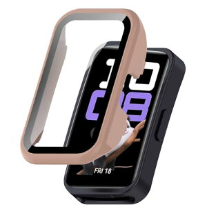 Huawei Band 10 / Band 9 / Band 8 �P�[�X �����K���X �ی� �J�o�[ �d���|��PC�f�� ��̉� �ϏՌ� ���h�~ �ϐF�h�~ �S�ʃJ�o�[ �S�ʕی� �X�}�[�g�E�H�b�` Huawei Band 10 / 9 / 8 �p (�s���N) ��������