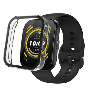 Amazfit Bip 5 �P�[�X �����K���X �ی� �J�o�[ �d���|��PC�f�� ��̉� �ϏՌ� ���h�~ �ϐF�h�~ �S�ʃJ�o�[ �S�ʕی� �X�}�[�g�E�H�b�` Amazfit Bip 5 �p (�N���A) ��������