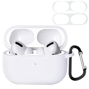 AirPods Pro2 �P�[�X [�_�X�g�K�[�h�t��] AirPods Pro 2 ���ɔ� �V���R���P�[�X �h�o �ϏՌ� �����[�d�\ �A�b�v���C���z�� �ی�P�[�X �J���r�i�t�� AirPods Pro (��2����) �Ή��ی�P�[�X (�z���C�g)