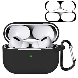 AirPods Pro2 �P�[�X / AirPods Pro �P�[�X �G�A�[�|�b�Y�v��2 / 1 [�_�X�g�K�[�h�t��] �ɔ� �V���R�� LED�� �ϏՌ� �h�� �h�o �y�� ���C�����X�[�d ���h�~ �����h�~ �V���v���X���� �J���r�i�t�� (�u