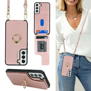 Galaxy S22 5G �P�[�X �蒠�^ �X�}�z �V�����_�[ �N���X�{�f�B ���|�� �񂩂� �΂߂��� �V�����_�[�P�[�X RFID ���z�^ �w�� �|�P�b�g�t�� [�㉺�J] �J�[�h���[ ��]�����O ���C �s���N ��������