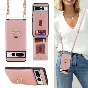 Google Pixel 7 Pro �P�[�X �蒠�^ �X�}�z �V�����_�[ �N���X�{�f�B ���|�� �񂩂� �΂߂��� �V�����_�[�P�[�X RFID ���z�^ �w�� �|�P�b�g�t�� [�㉺�J] �J�[�h���[ ��]�����O ���C �s���N ��������