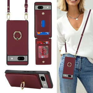 Google Pixel 7a �P�[�X �蒠�^ �X�}�z �V�����_�[ �N���X�{�f�B ���|�� �񂩂� �΂߂��� �V�����_�[�P�[�X RFID ���z�^ �w�� �|�P�b�g�t�� [�㉺�J] �J�[�h���[ ��]�����O ���C ���b�h ��������