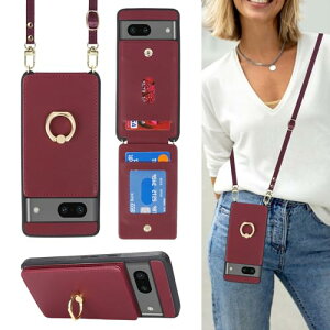 Google Pixel 7 �P�[�X �蒠�^ �X�}�z �V�����_�[ �N���X�{�f�B ���|�� �񂩂� �΂߂��� �V�����_�[�P�[�X RFID ���z�^ �w�� �|�P�b�g�t�� [�㉺�J] �J�[�h���[ ��]�����O ���C ���b�h ��������