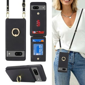 Google Pixel 7 �P�[�X �蒠�^ �X�}�z �V�����_�[ �N���X�{�f�B ���|�� �񂩂� �΂߂��� �V�����_�[�P�[�X RFID ���z�^ �w�� �|�P�b�g�t�� [�㉺�J] �J�[�h���[ ��]�����O ���C �u���b�N ��������