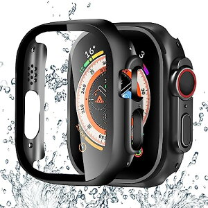 Apple Watch �P�[�X Ultra 2 / 1 �A�b�v���E�H�b�` �J�o�[ �h���P�[�X �K���X�t�B���� ��̌^ 2 in 1 �O��̕ی� �J�o�[ PC�f�� �y�� ��d�\�� �A�b�v���E�H�b�` �P�[�X �S�ʕی� ���ϋv �����ߗ� ����