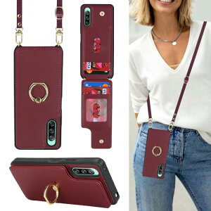 Xperia 10 iv �P�[�X �蒠�^ �X�}�z�P�[�X �V�����_�[ �N���X�{�f�B ���|�� �񂩂� �΂߂��� �|�P�b�g�t�� [�㉺�J] SO-52C ���z�^�P�[�X [RFID�@�\] Xperia 10 iv 360°��]�����O ���C�����b�h ��������