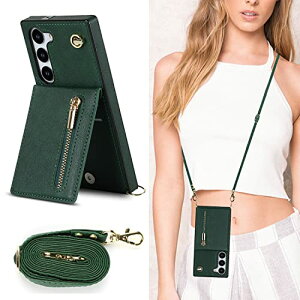 Galaxy S24 Plus �P�[�X �蒠�^ ���|�� �񂩂� �΂߂��� �V�����_�[�P�[�X ���z�^ �J�[�h���[ �V�����_�[ [�㉺�J] �J�o�[ ���u�� Qi ���C�����X�[�d�Ή� �X�g���b�v�t�� ���^ �y�� �O���[�� ����