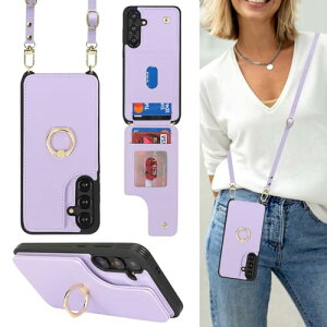 Galaxy S24 Plus �P�[�X �蒠�^ �X�}�z�P�[�X �V�����_�[ �N���X�{�f�B ���|�� �񂩂� �΂߂��� �w�ʃ|�P�b�g�t�� ���z�^ [�㉺�J] �V�����_�[ [RFID�@�\] �J�[�h���[ 360°��]�����O ���u ���C�@�\ 