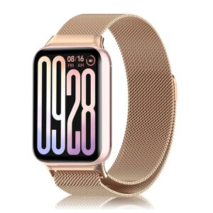 Xiaomi Smart Band 9 Pro / 8 Pro �����o���h �X�e�����X ���C�t�� �X�|�[�c�o���h �}�O�l�b�g�� ������� ���߉\ �����x���g �X�g���b�v Xiaomi Mi Band 9 Pro / 8 Pro �p (���[�Y�S�[���h) ��������