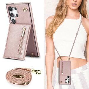 Galaxy S25 Ultra �P�[�X �蒠�^ ���|�� �񂩂� �΂߂��� �V�����_�[�P�[�X ���z�^ �J�[�h���[ �V�����_�[ [�㉺�J] �J�o�[ ���u�� Qi ���C�����X�[�d�Ή� �X�g���b�v�t�� ���^ �y�� �s���N ������