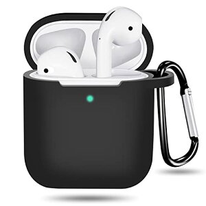 AirPods �P�[�X �ɔ� �V���R�� LED�� �ϏՌ� �h�� �h�o �y�� ���C�����X�[�d ���h�~ �����h�~ �V���v���X���� �J���r�i�t�� (�u���b�N) ��������
