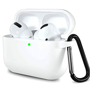 AirPods Pro2 �P�[�X / AirPods Pro �P�[�X �G�A�[�|�b�Y�v��2 / 1 �ɔ� �V���R�� LED�� �ϏՌ� �h�� �h�o �y�� ���C�����X�[�d ���h�~ �����h�~ �V���v���X���� �J���r�i�t�� (�z���C�g) ��������