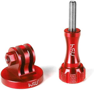 �A���~ �O�r�}�E���g �A�_�v�^�Z�b�g �܂݃l�W�t�� GoPro Hero12 / 11 / 10 / 9 / 8 / 7 / 6 / 5�y�ё��̃A�N�V�����J���� 1 / 4�l�W�̌��t���̃J�����ɑΉ� (���b�h) ��������