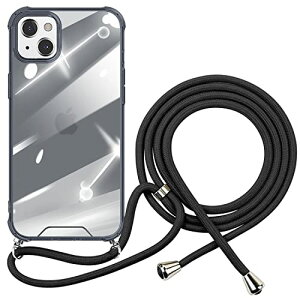 iPhone 14 Plus �P�[�X �N���A �l�b�N �V�����_�[ �X�g���b�v�t�� ��|�� �X�}�z ���|�� ���߉\�ȃV�����_�[ �R�t�� �΂߂��� �D��X�g���b�v�t�� �ϏՌ� ���^ �y�� iPhone14Plus �p�J�o�[ TPU �Ռ� 