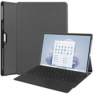 Surface Pro 9 / 10 / Surface Pro ��11���� �P�[�X �}�C�N���\�t�g �T�[�t�F�X �v�� 9 / 10 / 11 ���U�[�P�[�X �y�� ���^ PU ���U�[ �X�}�[�g �J�o�[ �ϏՌ� ���h�~ �n�[�h �w�� �P�[�X ��܂� �X�^���h 
