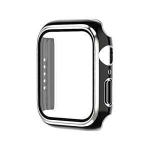 Apple Watch �P�[�X AppleWatch Series 6 / SE3 / SE2 / SE / 5 / 4 40mm ��̌^ �S�ʕی� �ϋv�� ���h�~ Apple Watch 6 / SE3 / SE2 / SE / 5 / 4 40mm���{���Ɏq�� ��d�\�� �S�ʕی� �ϏՌ� �����ȒP �u���b�N���V���o�[ 