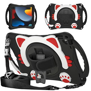 iPad 10.2 ��9���� 8���� 7���� / Air3 Pro10.5 �J�o�[ iPad7 iPad8 iPad9�P�[�X �n���h���t�� �q�� �N�₩ �G���@�f�� 360°��] �莝���o���h�t�� �h�o ��� ���|�� �V�����_�[�X�g���b�v�t�� �L�b�Y (��+