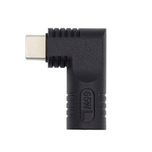 DC�W���b�N4.0 x 1.3 mm USB-C�A�_�v�^Type-C�R�l�N�^�ɓ��͂���X��90�x�d���v���O�[�d�A�_�v�^�� �m�[�g�p�\�R��65 W�ɓK���Ă��� ��������