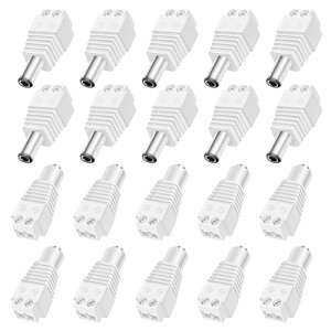 �y20�Z�b�g�z DC�W���b�N �A�_�v�^�[ 5.5mm x 2.1mm 10���X +10�I�X DC�d���v���O �ϊ��A�_�v CCTV�J���� LED�X�g���b�v���C�g,12VAC / DC�d���A�_�v�^�[�p�ϊ��v���O ��