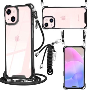 iPhone 15 �P�[�X �N���A PC �V�����_�[ �y�� �ϏՌ� �J�o�[ �A�C�t�H��15 �P�[�X ���� ���^ �y�� PC�w�� + TPU�o���p�[ ��w�\�� �g�уP�[�X ��|�� ���|�� �΂߂��� ��|���P�[�X �X�g���b�v�t�� 1