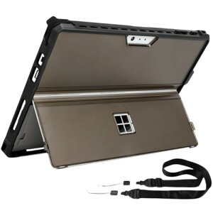 Surface Pro 7 Plus / 7 / 6 / 5 �P�[�X �ϏՌ� ���|���X�g���b�v �n���h�X�g���b�v & �y���z���_�[�t��,�X�^���h�@�\�t�� �}���`���p TPU �y�� 12.3�C���` ��� ��p�S�ʕی�^�J�o�[ �L�[�{�[�h�ƌ݊�