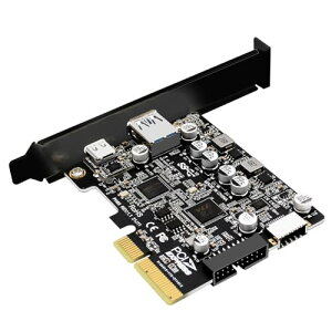 Type-E USB 3.1 �t�����g�\�P�b�g 10Gbps & 19�s�� / 20�s�� USB3.0 & USB-C Type-A - PCI-E Express �J�[�h�A�_�v�^�[ ASM3142 VL822