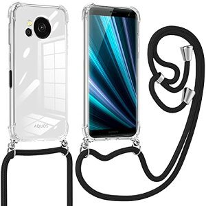 AQUOS Sense7 �P�[�X �V�����_�[ �O���f�[�V���� �N���A �X�g���b�v�t�� SH-53C SHG10�P�[�X �ϏՌ� ���^ TPU ���߉\ �l�b�N ���|�� ��|�� �΂߂����P�[�X ���ϖh�~ �y�� �\�t�g ��̌^ ���킢�� 