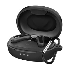 Anker Soundcore Life P2 mini �P�[�X ���ɔ� �V���R�� LED�� �ϏՌ� �h�� �h�o �y�ʃf�U�C�� ���C�����X�[�d �L�Y�h�~ �����h�~ �V���v���X���� �J���r�i�t�� (�u���b�N)