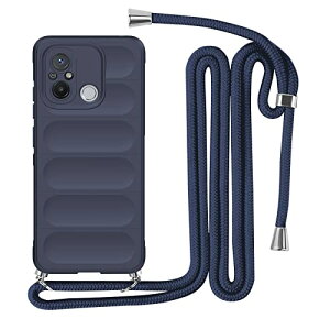 Xiaomi Redmi 12C �P�[�X �l�b�N�X�g���b�v �ϏՌ� ���|�� �΂߂��� ��|�� ��|�� �J�o�[ Redmi 12C �X�}�z�P�[�X �V���R�� TPU �X�g���b�v�t�� �y�� ���������\ ���O���\ �w��h�~ �����h�~ 