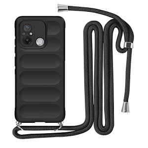 Xiaomi Redmi 12C �P�[�X �l�b�N�X�g���b�v �ϏՌ� ���|�� �΂߂��� ��|�� ��|�� �J�o�[ Redmi 12C �X�}�z�P�[�X �V���R�� TPU �X�g���b�v�t�� �y�� ���������\ ���O���\ �w��h�~ �����h�~ 