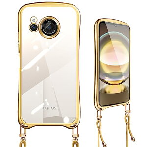 AQUOS R8 �P�[�X �N���A �V�����_�[ R8 SH-52D �J�o�[ ���|�� ��|�� �X�g���b�v�t�� �l�b�N �R�t�� �΂߂��� ��|�� ���^ �y�� �ϏՌ� TPU �o���p�[ �V���R�� �؍� ���� ���킢�� ���b�L���H �A�N