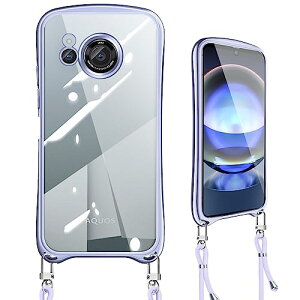 AQUOS R8 �P�[�X �N���A �V�����_�[ R8 SH-52D �J�o�[ ���|�� ��|�� �X�g���b�v�t�� �l�b�N �R�t�� �΂߂��� ��|�� ���^ �y�� �ϏՌ� TPU �o���p�[ �V���R�� �؍� ���� ���킢�� ���b�L���H �A�N