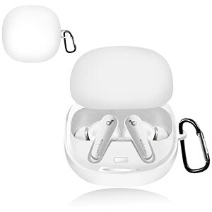 Anker Soundcore liberty 4 �P�[�X �S�ʕی�J�o�[ �V���R�� �y�� �h�o �ϏՌ� �����[�d�\ �S�ʕی� �L�Y�h�~ ���E�ȒP �j�����p Anker Soundcore liberty 4 (�z���C�g)